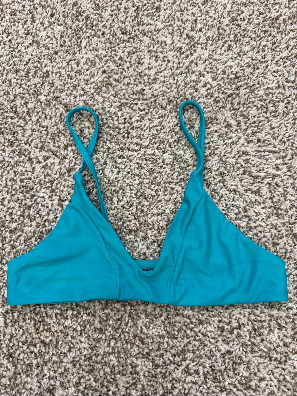 Kittenish Turquoise Triangle Swim Bralette